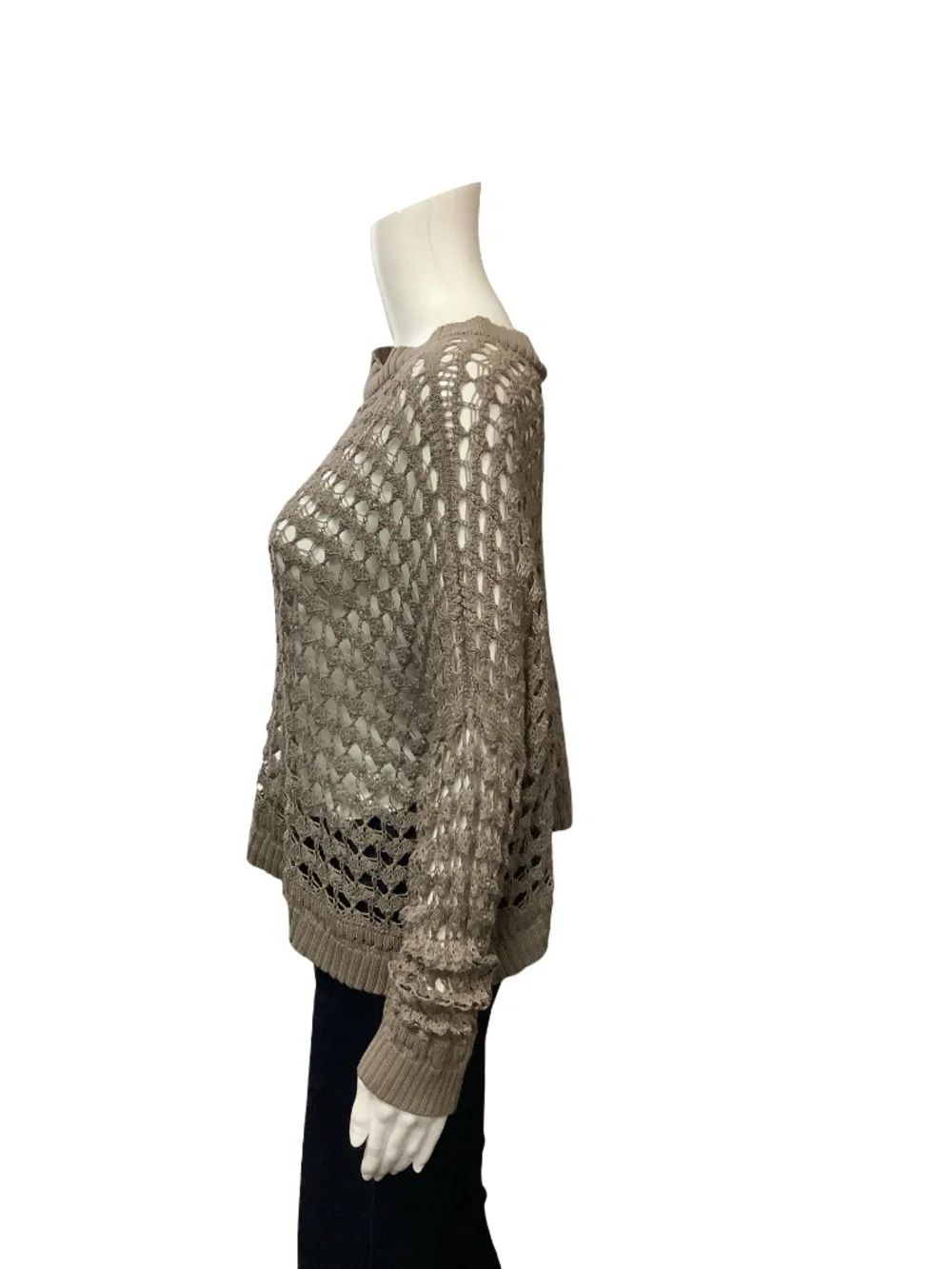 Planet by Lauren G Fishnet Pullover Sweater Size: O/S